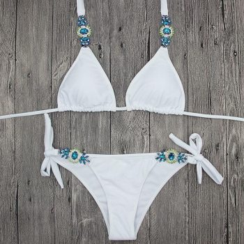 Diamond Rhinestone bikini Beach - Image 10