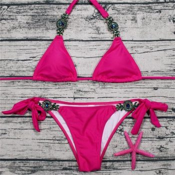 Diamond Rhinestone bikini Beach - Image 7