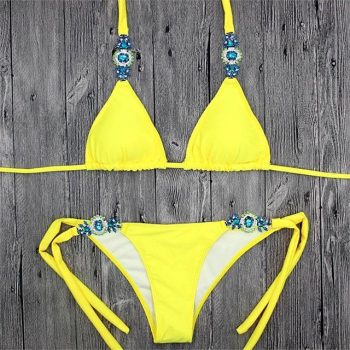 Diamond Rhinestone bikini Beach - Image 12