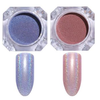 2pcs Holographic Nail Powder
