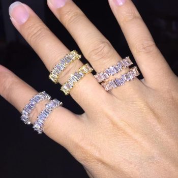 Thin Baguette T Ring Engagement Ring