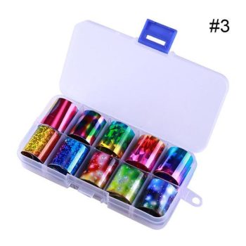 Transparent Marble Holographic Nail Art Transfer Sticker - Image 7