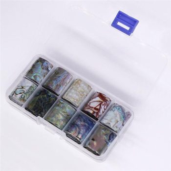 Transparent Marble Holographic Nail Art Transfer Sticker - Image 17