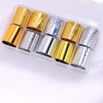 Transparent Marble Holographic Nail Art Transfer Sticker - Image 3