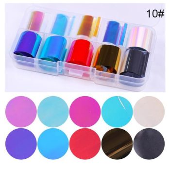 Transparent Marble Holographic Nail Art Transfer Sticker - Image 8