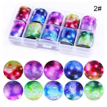 Transparent Marble Holographic Nail Art Transfer Sticker - Image 21