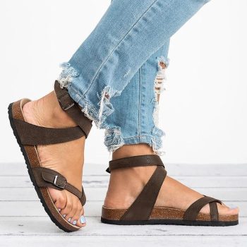 2019 New Leather Flat Women Sandals - Image 8