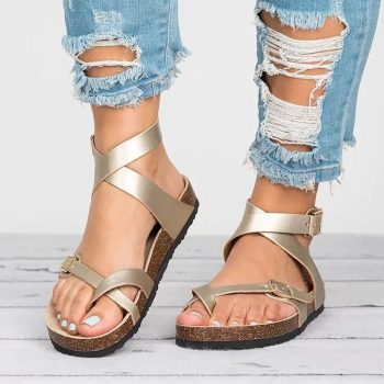 2019 New Leather Flat Women Sandals - Image 16