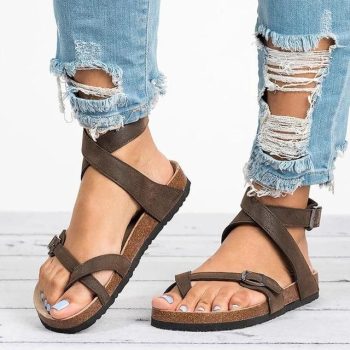 2019 New Leather Flat Women Sandals - Image 5