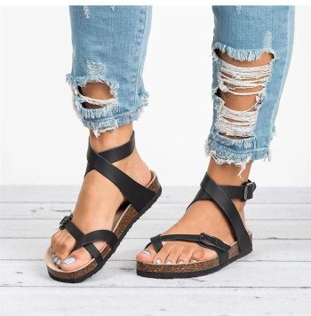 2019 New Leather Flat Women Sandals - Image 14