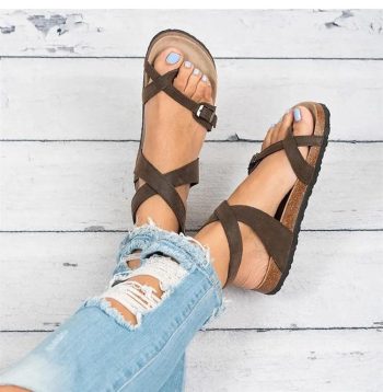 2019 New Leather Flat Women Sandals - Image 6