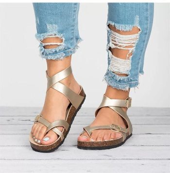 2019 New Leather Flat Women Sandals - Image 17