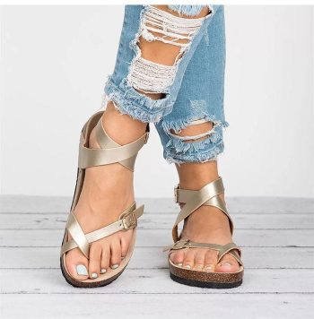 2019 New Leather Flat Women Sandals - Image 13