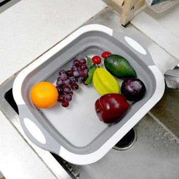 Collapsible Dish Tub&Cutting Board With Draining Plug - Image 4