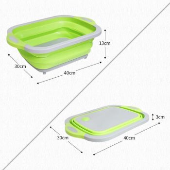 Collapsible Dish Tub&Cutting Board With Draining Plug - Image 3