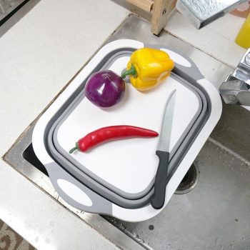 Collapsible Dish Tub&Cutting Board With Draining Plug - Image 5
