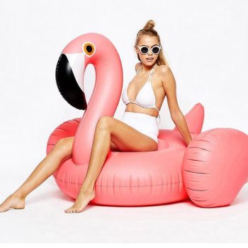 Pink Giant Inflatable Flamingo Unicorn pool float - Image 3