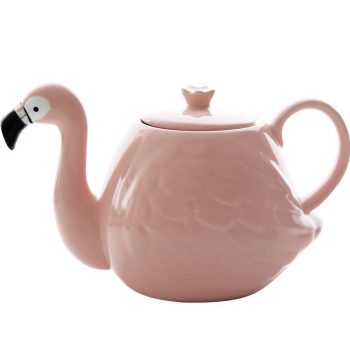Pink Flamingo Teapot Set