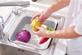 Foldable Kitchen Basket With Drain - Image 4