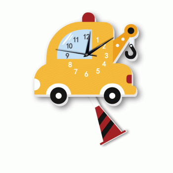 Car Wall Clock For Kids Pendulum Silent Movement