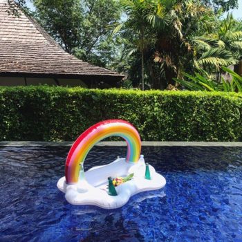 Rainbow Cloud Pool Float Cup Holder - Image 4