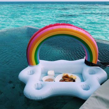 Rainbow Cloud Pool Float Cup Holder - Image 5