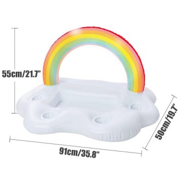 Rainbow Cloud Pool Float Cup Holder - Image 6