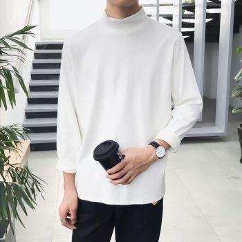 Slim Fashion Long-sleeved Men T -Shirt - Image 5