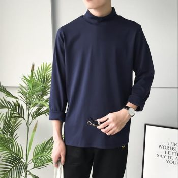 Slim Fashion Long-sleeved Men T -Shirt - Image 6