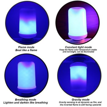 Flickering Fire LED Flame Bulb with Gravity Sensor - Image 3