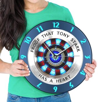 Proof That Tony Stark Has A Heart Arc Reactor Wall Clock - Image 4