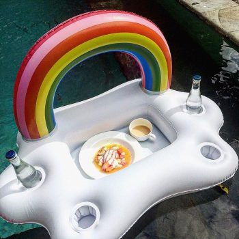 Rainbow Cloud Pool Float Cup Holder