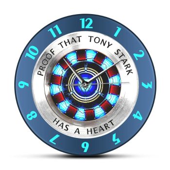 Proof That Tony Stark Has A Heart Arc Reactor Wall Clock