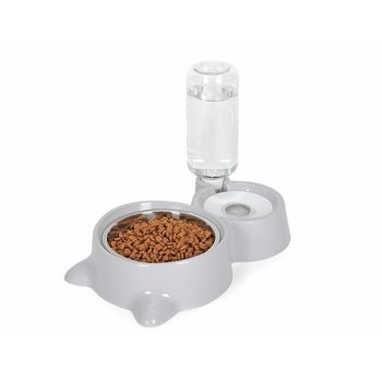 Dog Cat Food Bowl with Water Bottle - Image 7