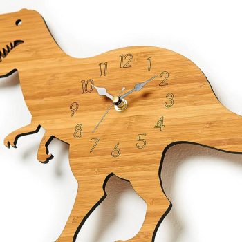 Dinosaur Wood Wall Clock - Image 2