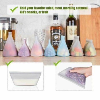 2019 Reusable Silicone Storage Zipper Bag Container - Image 5