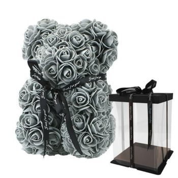 Teddy Bear Made of Roses (25cm) - Image 12