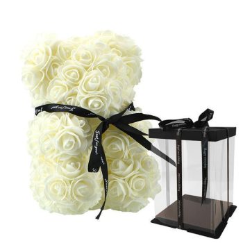 Teddy Bear Made of Roses (25cm) - Image 6
