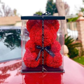 Teddy Bear Made of Roses (25cm) - Image 3