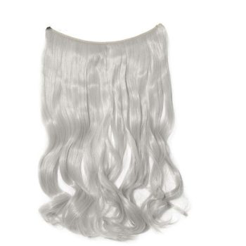 Silky Straight Real Natural Synthetic Invisible Wire No Clips in Hair Extensions - Image 12