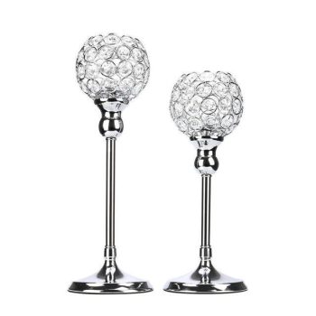 Silver Modern Crystal Lantern - Image 8