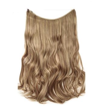 Silky Straight Real Natural Synthetic Invisible Wire No Clips in Hair Extensions - Image 34