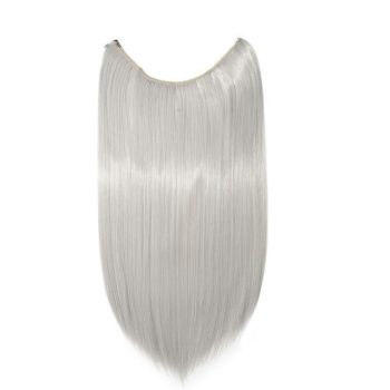 Silky Straight Real Natural Synthetic Invisible Wire No Clips in Hair Extensions - Image 23