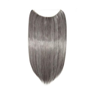 Silky Straight Real Natural Synthetic Invisible Wire No Clips in Hair Extensions - Image 26
