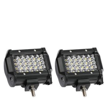 Bumper Grill Offroad LED Light Bar W/Rocker Switch Wiring Harness Tube Clamps - Image 18