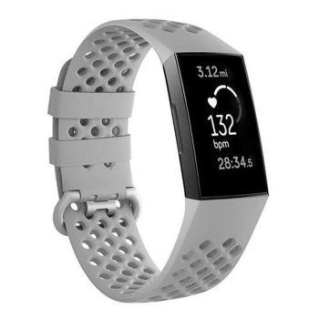 Breathable Silicone Fitbit Charge 3 Strap - Image 8