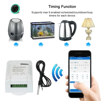 Smart TH16 Wifi Switch Monitoring Temperature Humidity